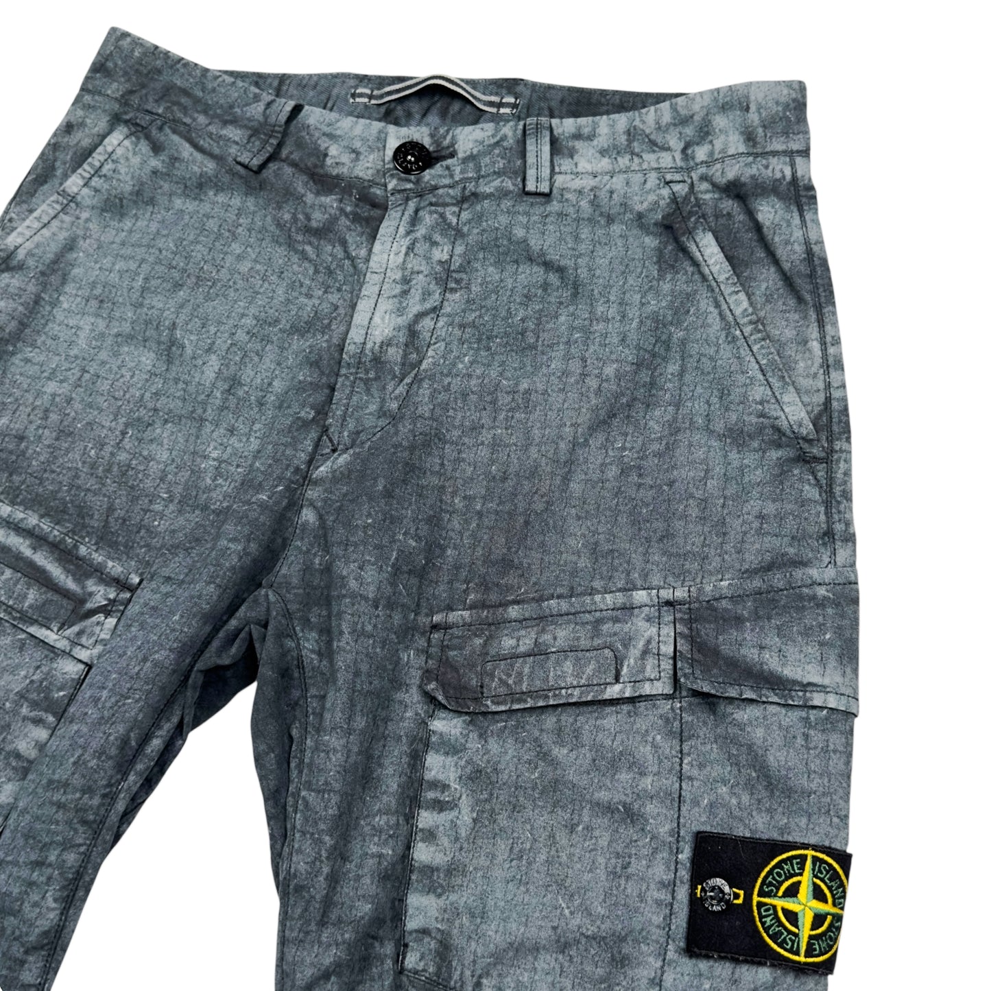 S/S 17 Stone Island Dust Treatment House Check Cargo Trousers