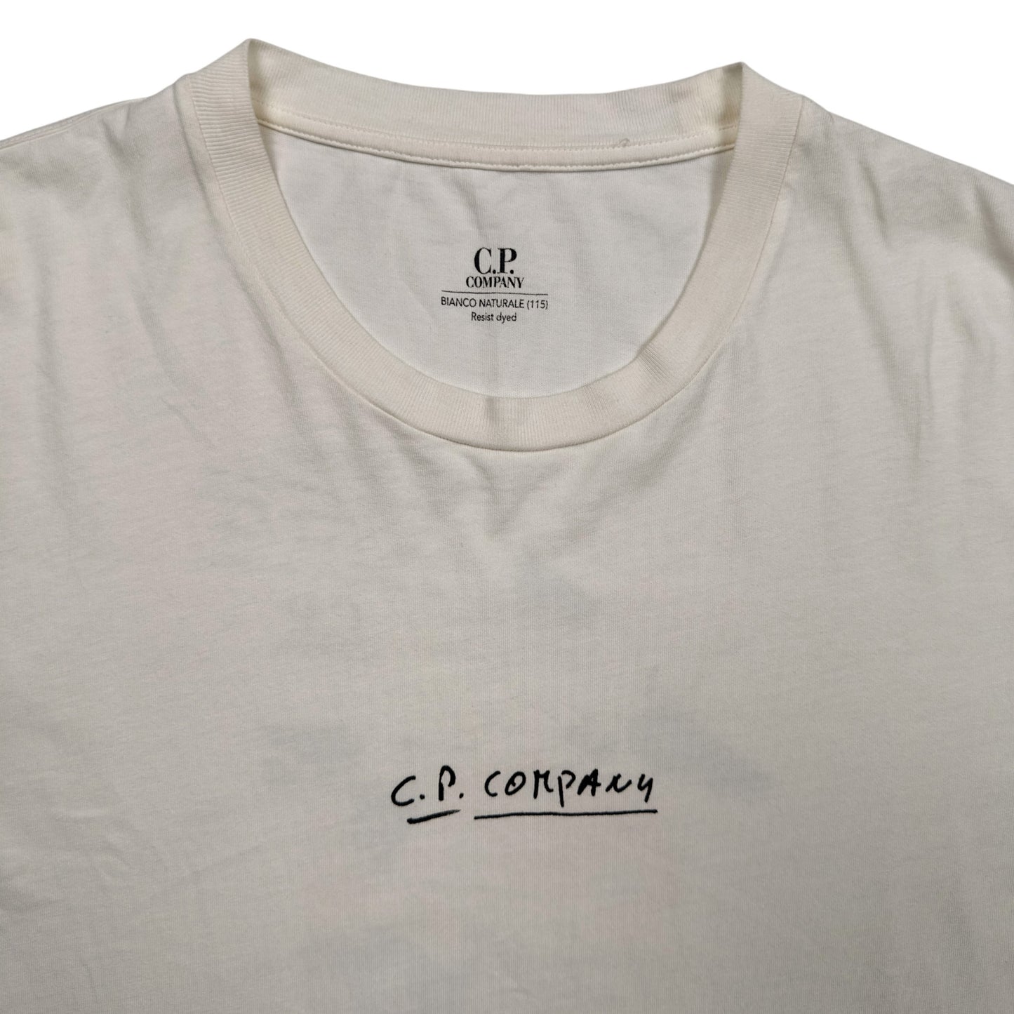 C.P. Company Bianco Naturale Back Print T-Shirt