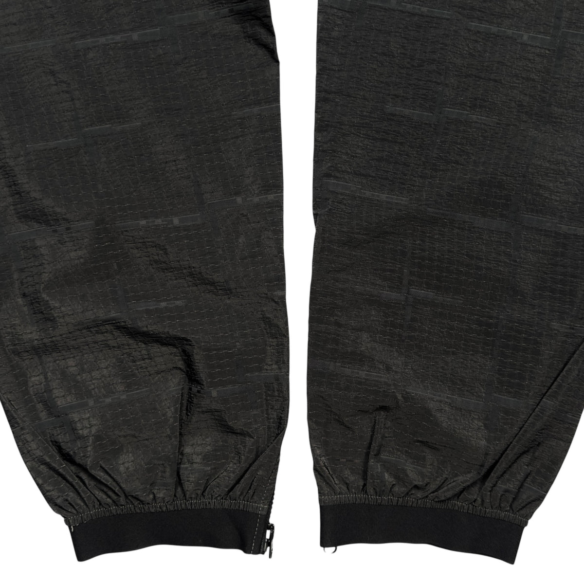 A/W 16 Stone Island House Check Jacquard Nylon Metal Black Watro Cargo Trousers