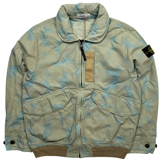S/S 20 Stone Island Camo Devore Watro TC Flight Jacket