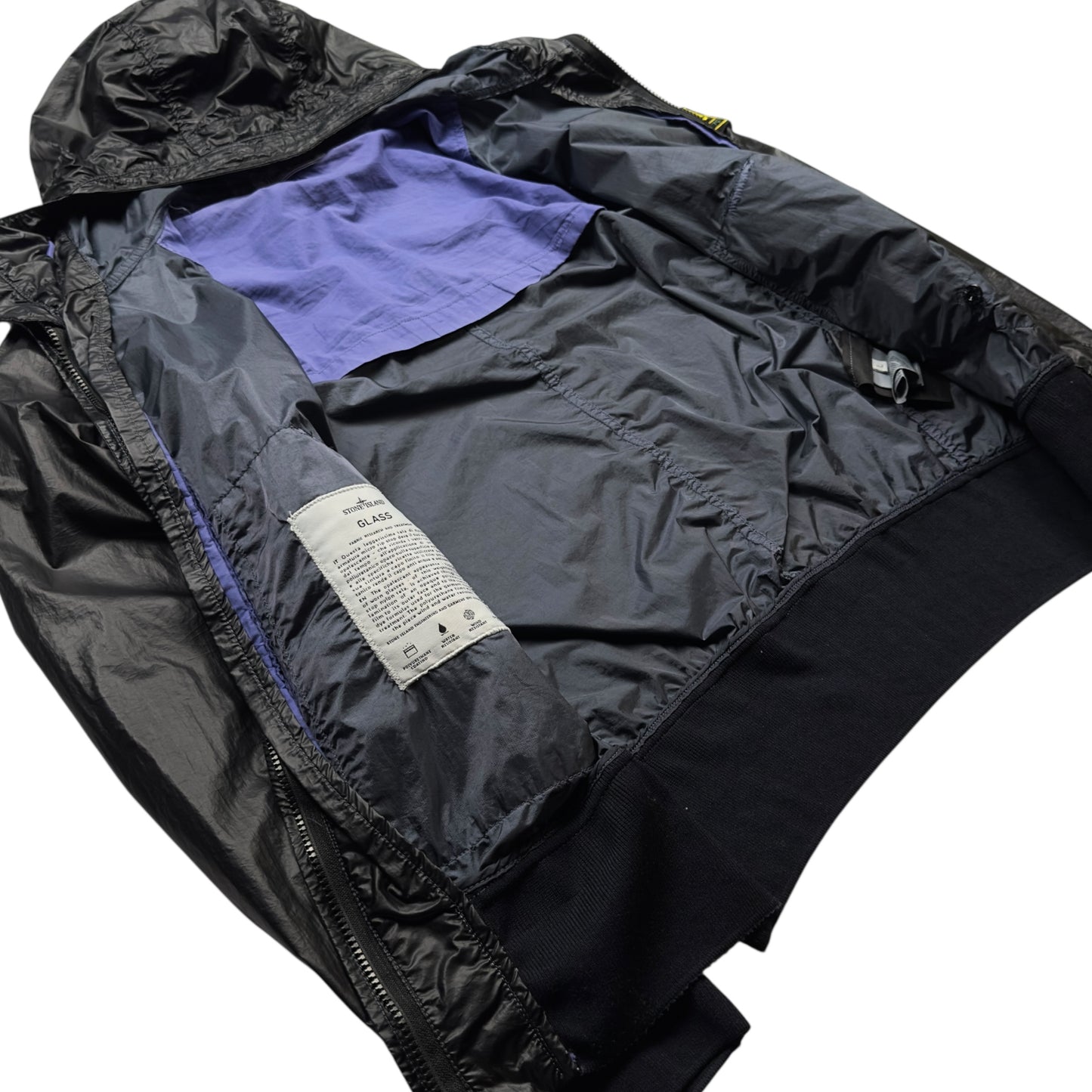S/S 13 Stone Island Glass Hooded Jacket - Black