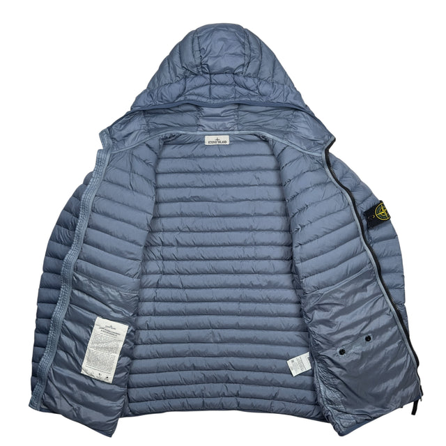 A/W 22 Stone Island Loom Woven Chambers R-Nylon Down TC Puffer Jacket - Avio Blue