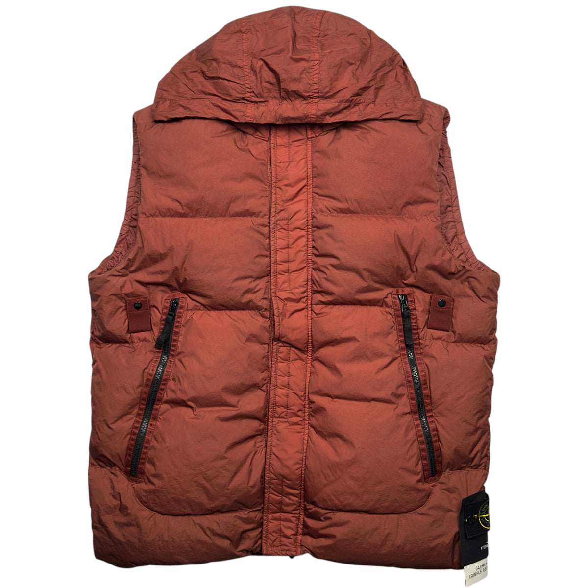 A/W 21 Stone Island Crinkle Reps R NY Down Gilet - Rust