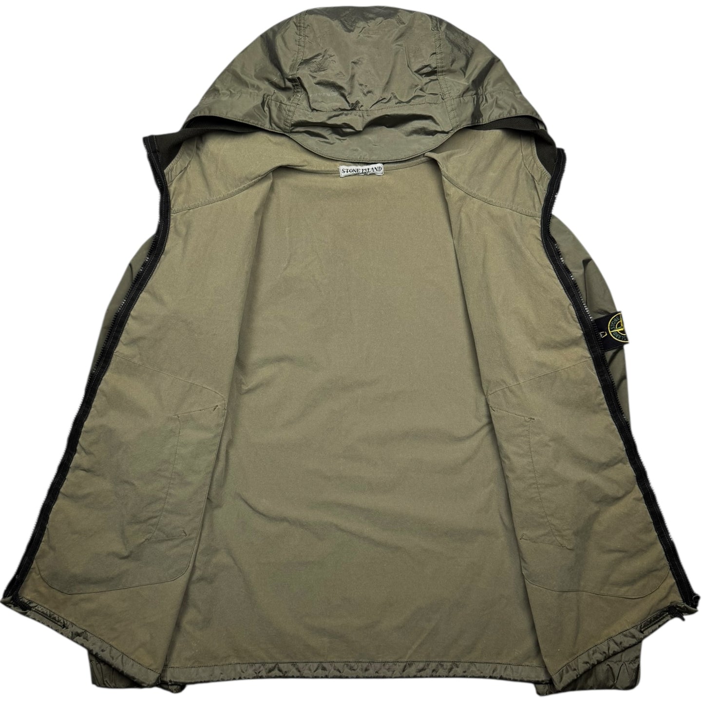 A/W 08 Stone Island Nylon Metal Flock Jacket - Silver Green