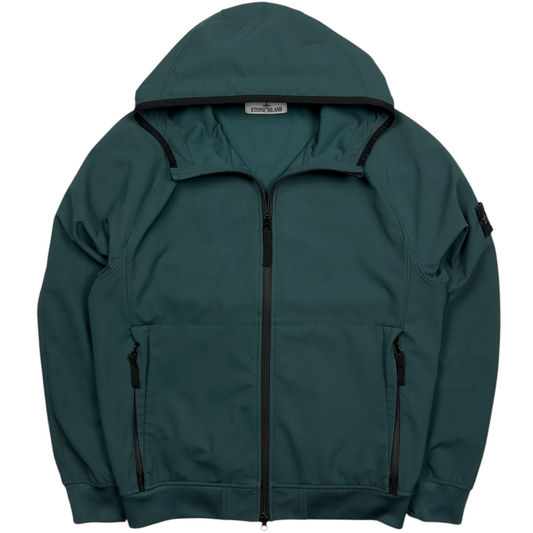 S/S 23 Stone Island Light Soft Shell-R Jacket with e-dye Technology - Dark Green