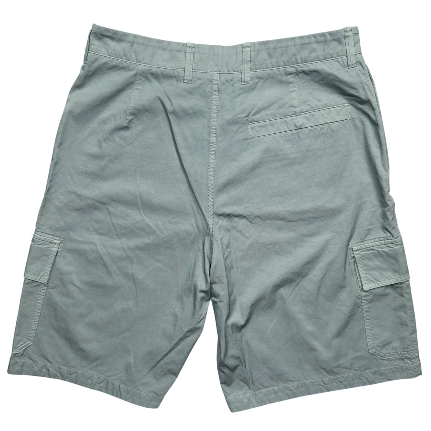 S/S 23 Stone Island Cupro Cotton Twill - Wide Leg Bermuda Cargo Shorts