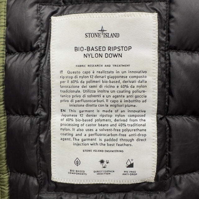 S/S 22 Stone Island Bio Based Ripstop Nylon Down Jacket