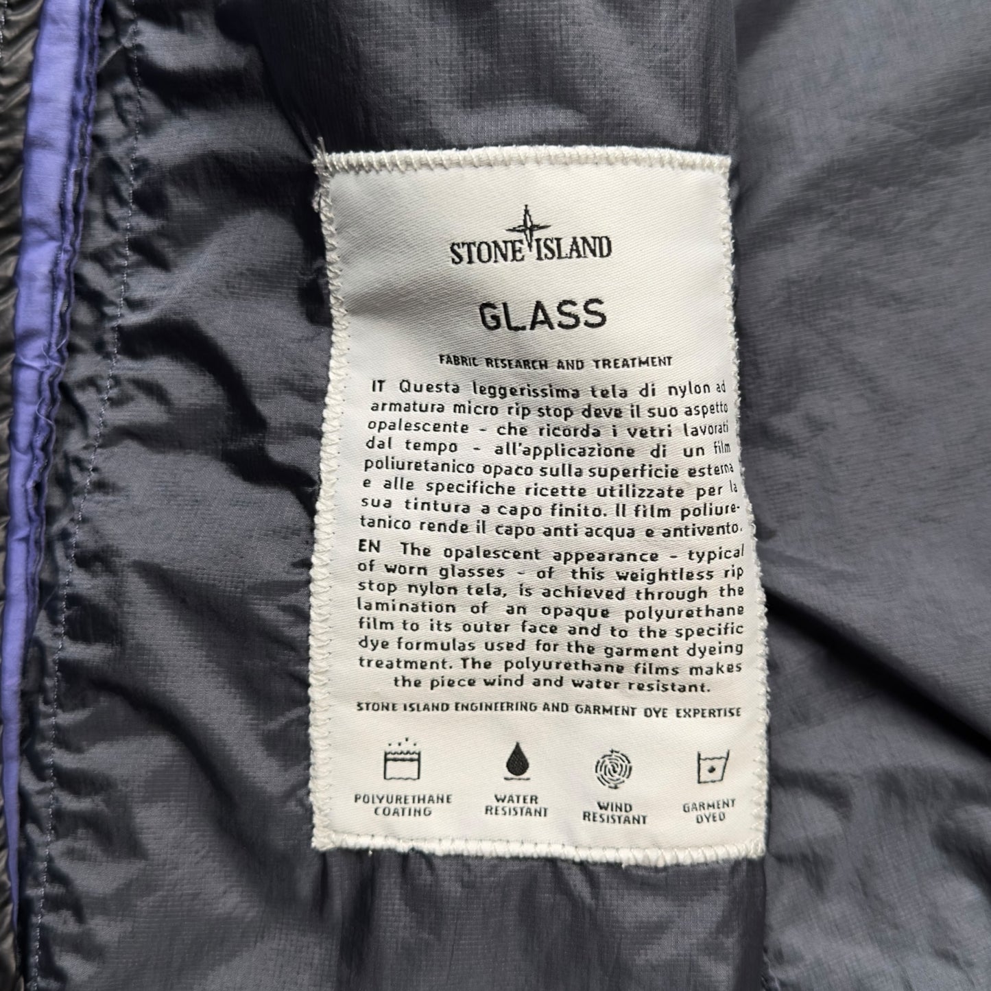 S/S 13 Stone Island Glass Hooded Jacket - Black