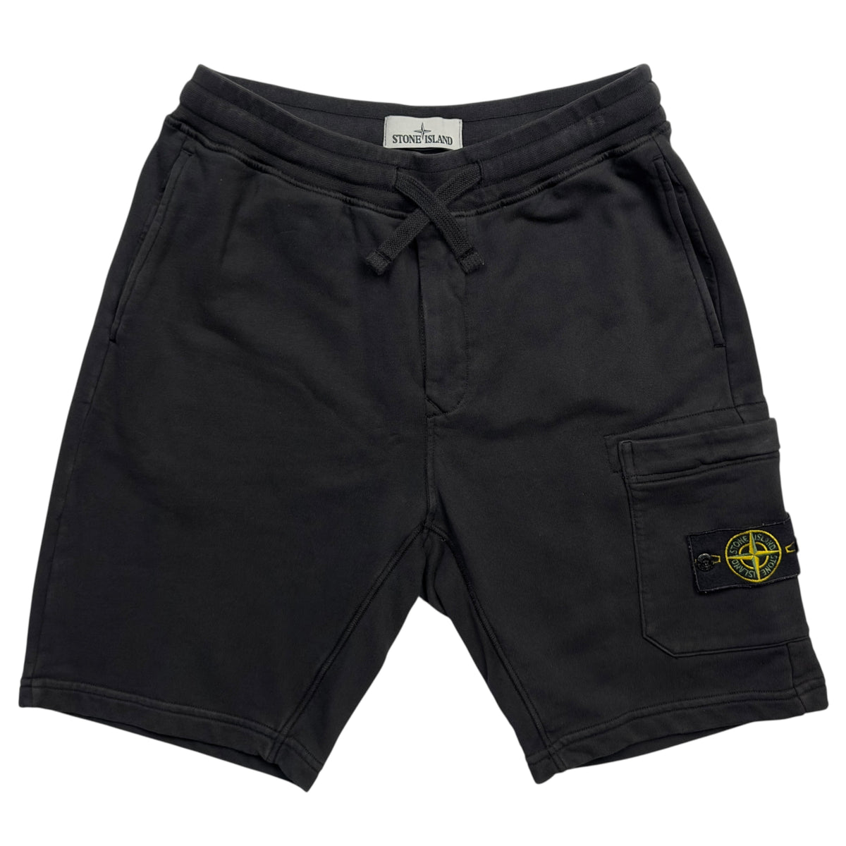 S/S 20 Stone Island Cotton Jersey Cargo Shorts - Black