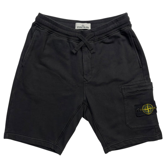 S/S 20 Stone Island Cotton Jersey Cargo Shorts - Black