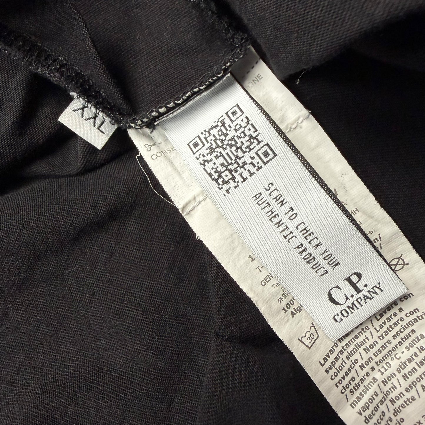 C.P. Company Big Stitch Logo T-Shirt - Black