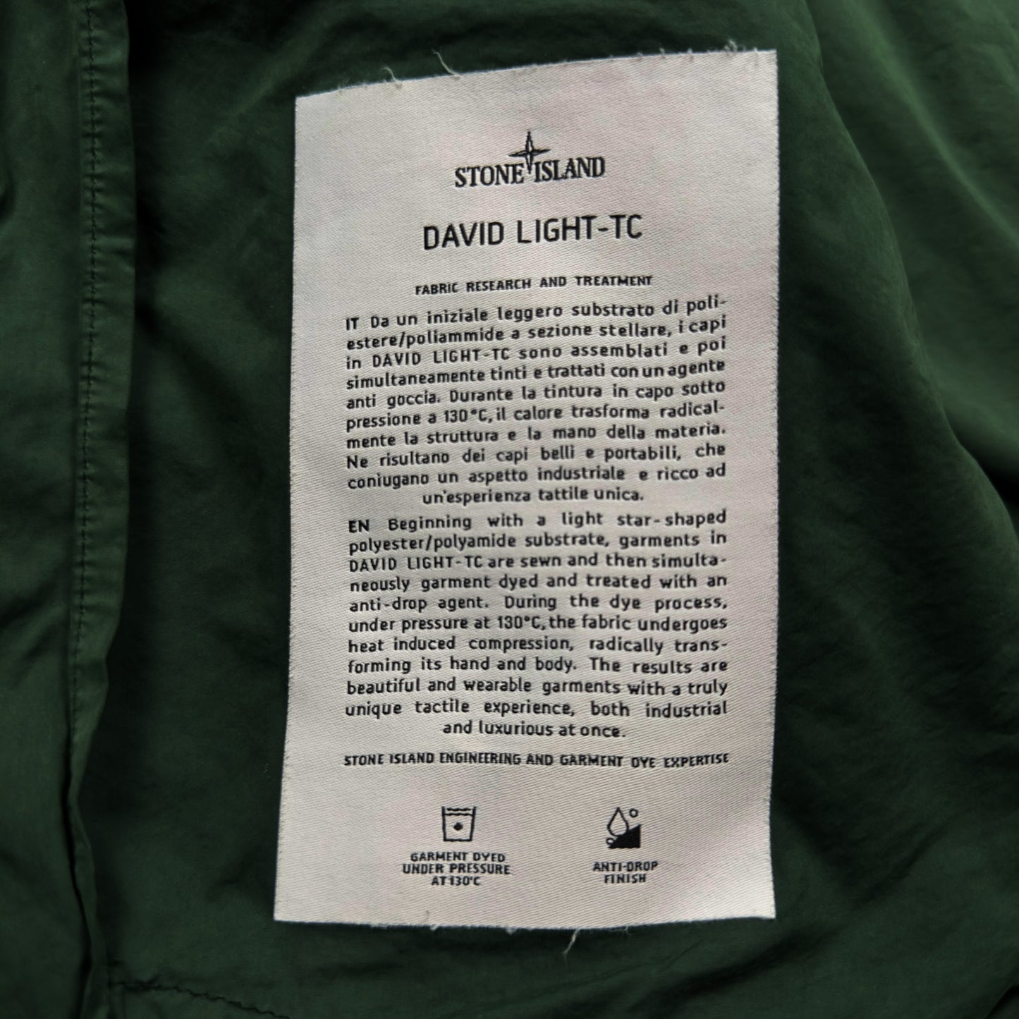 S/S 15 Stone Island David Light TC Harrington Jacket