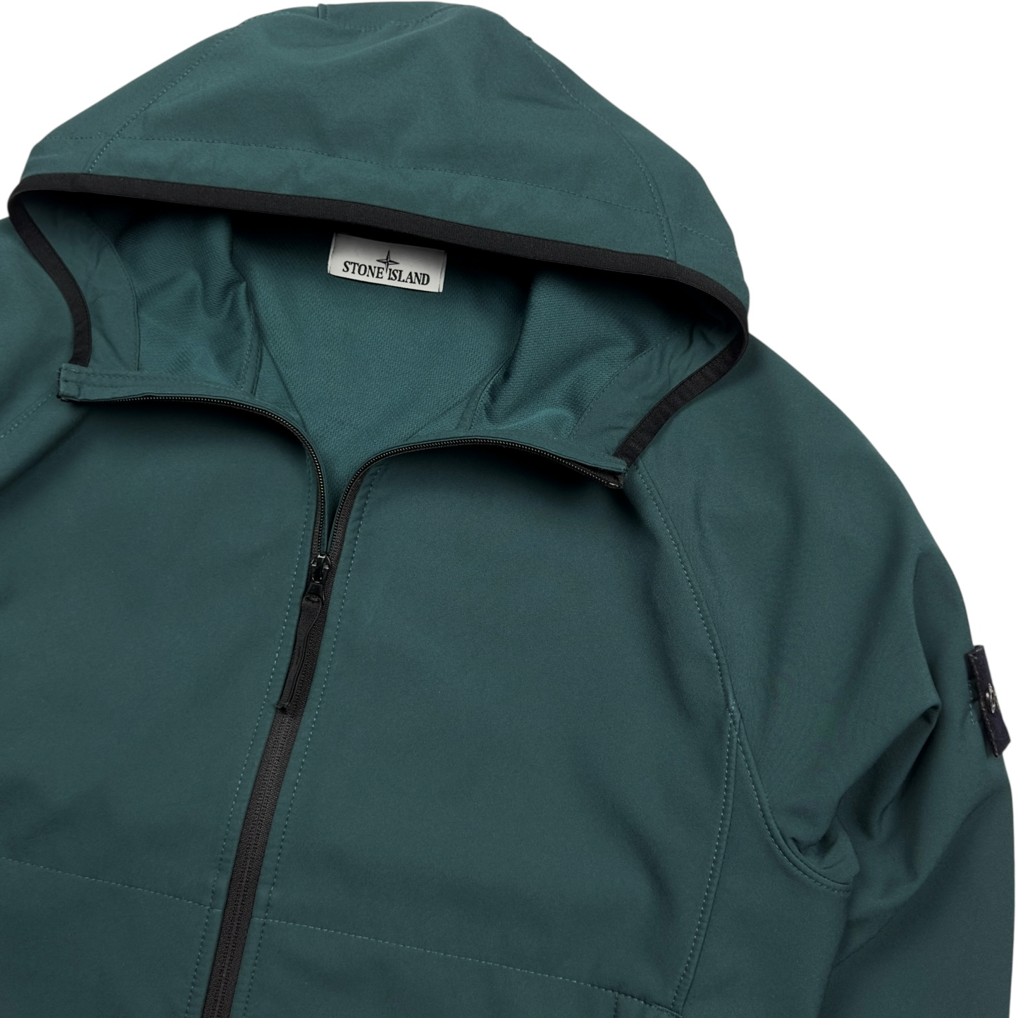 S/S 23 Stone Island Light Soft Shell-R Jacket with e-dye Technology - Dark Green