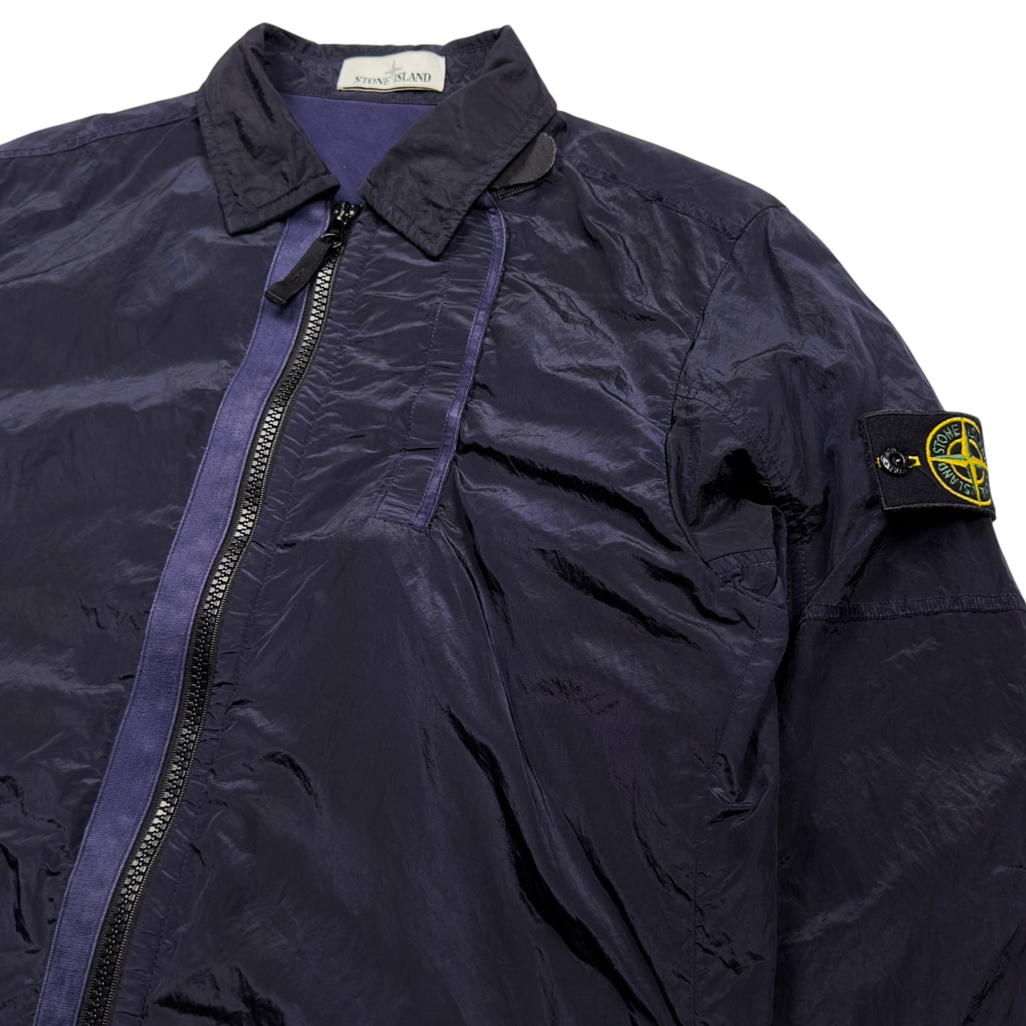 A/W 18 Stone Island Lined Nylon Metal Overshirt - Purple / Navy