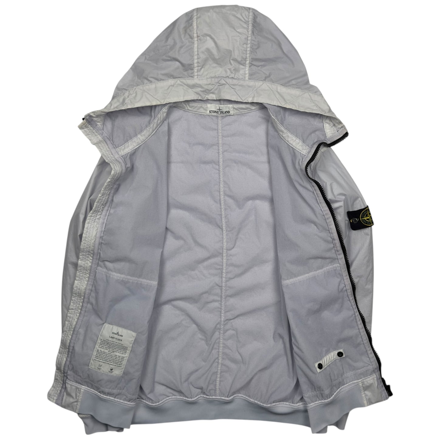 A/W 18 Stone Island Lamy Flock Jacket - White