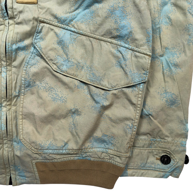 S/S 20 Stone Island Camo Devore Watro TC Flight Jacket