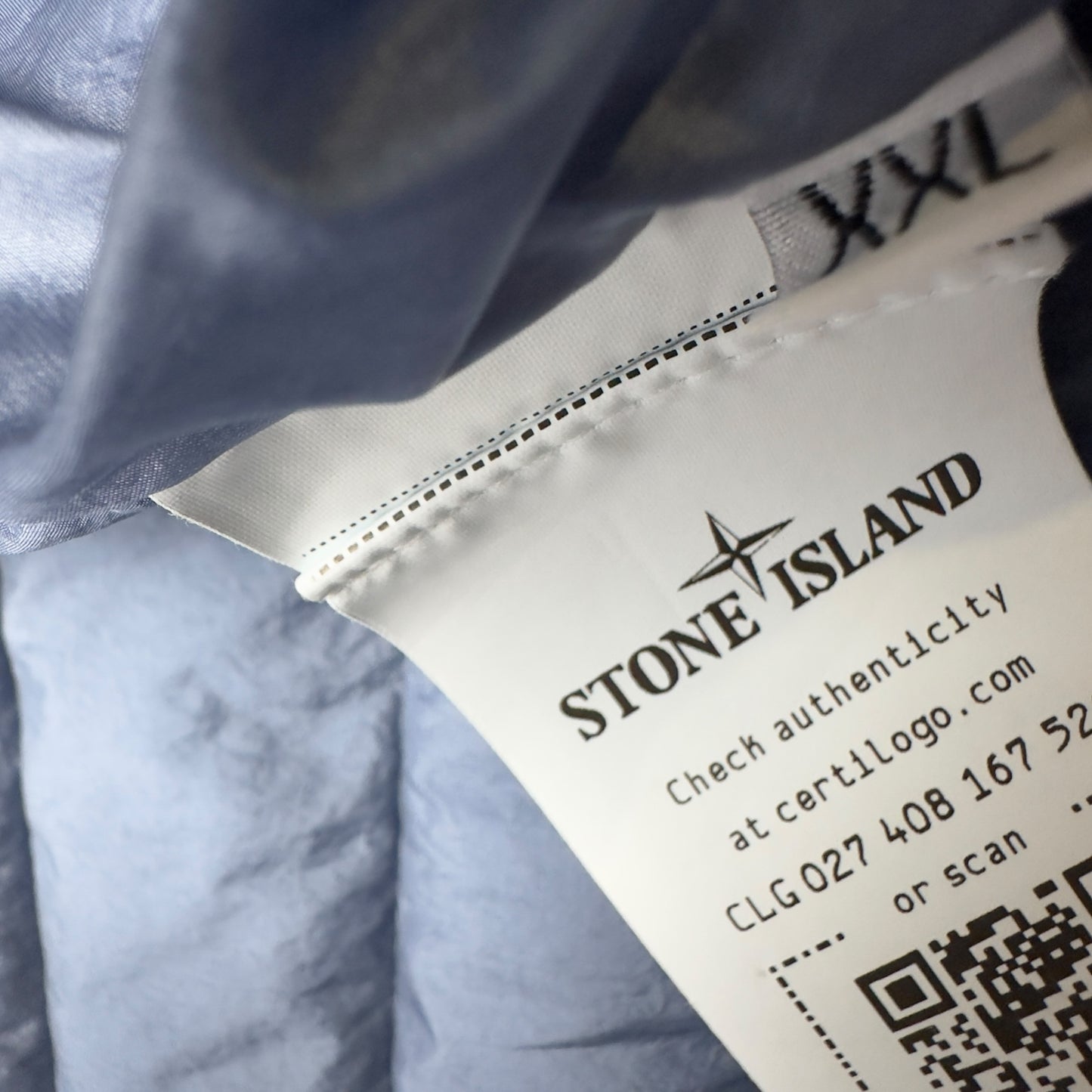 A/W 22 Stone Island Loom Woven Chambers R-Nylon Down TC Puffer Jacket - Avio Blue