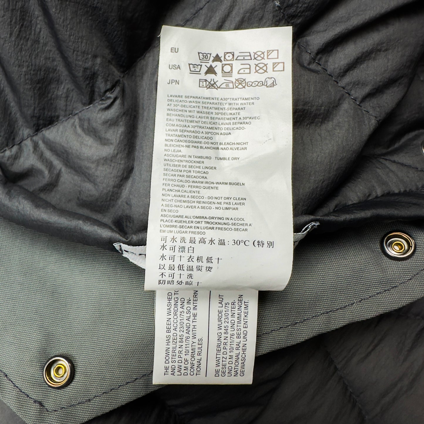 A/W 10 Stone Island Opaque Nylon Down Reversible Puffer Jacket