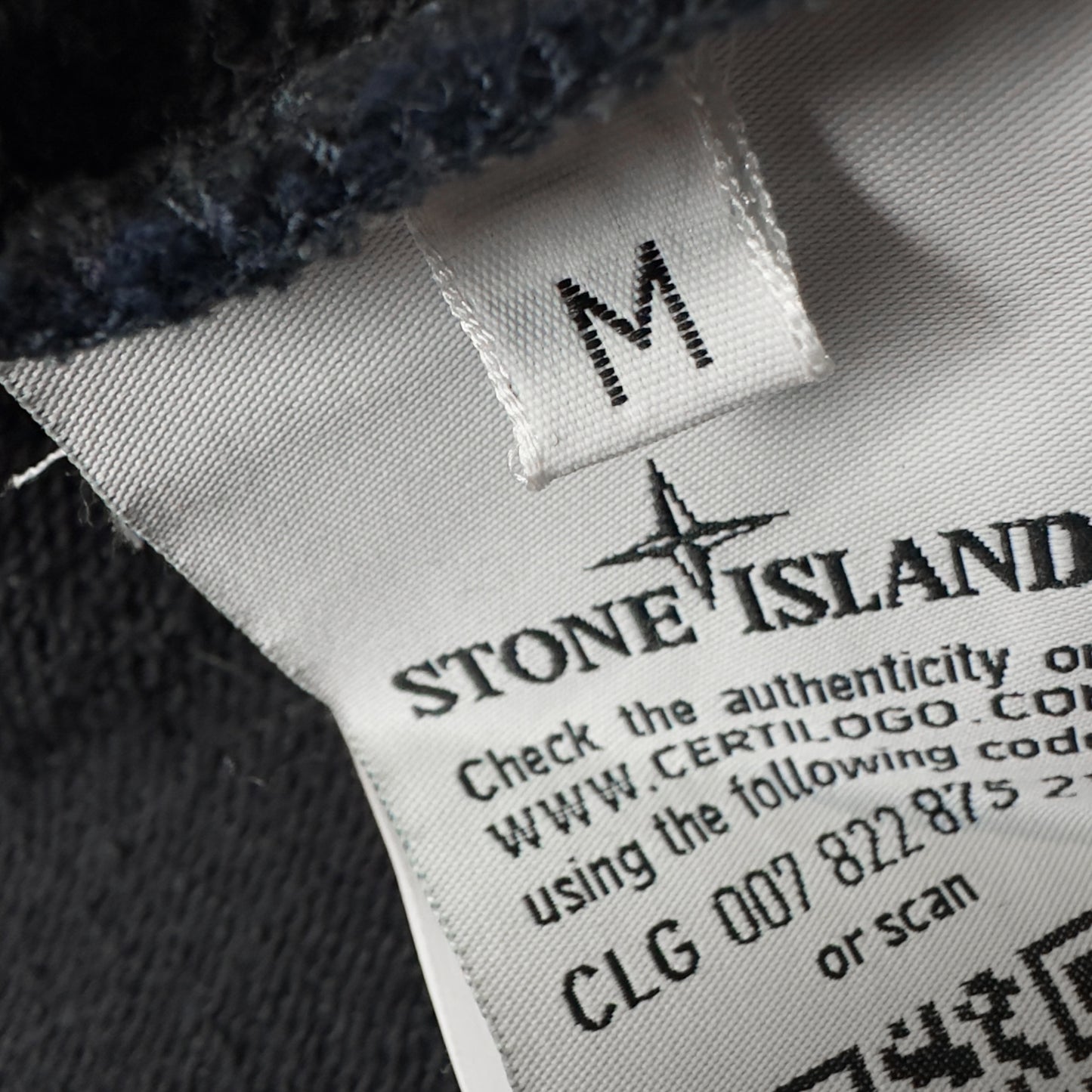 S/S 15 Stone Island Reflective Spellout Crewneck Sweater - Purple / Navy