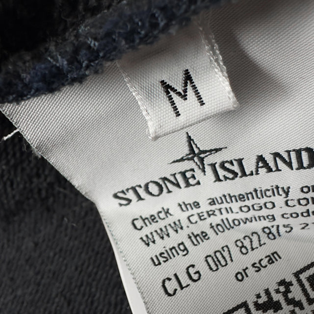 S/S 15 Stone Island Reflective Spellout Crewneck Sweater - Purple / Navy