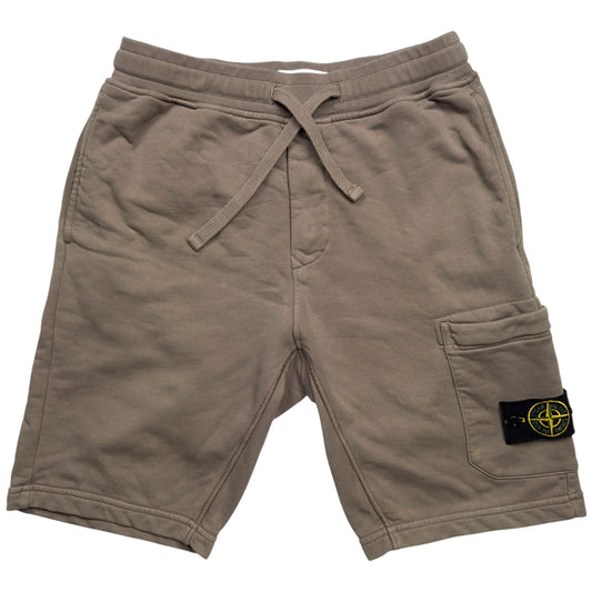 S/S 24 Stone Island Cotton Jersey Cargo Shorts - Dark Beige