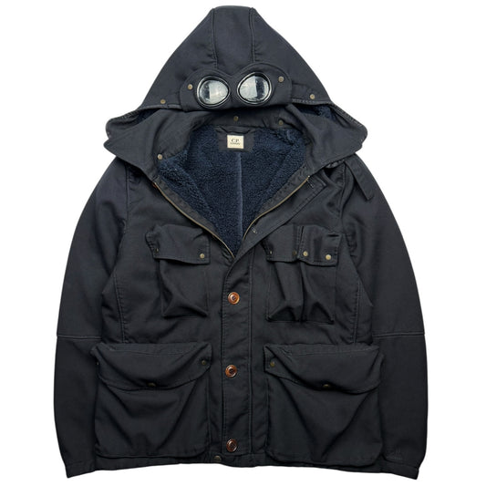 C.P. Company Fleece Lined Goggle Jacket - Black