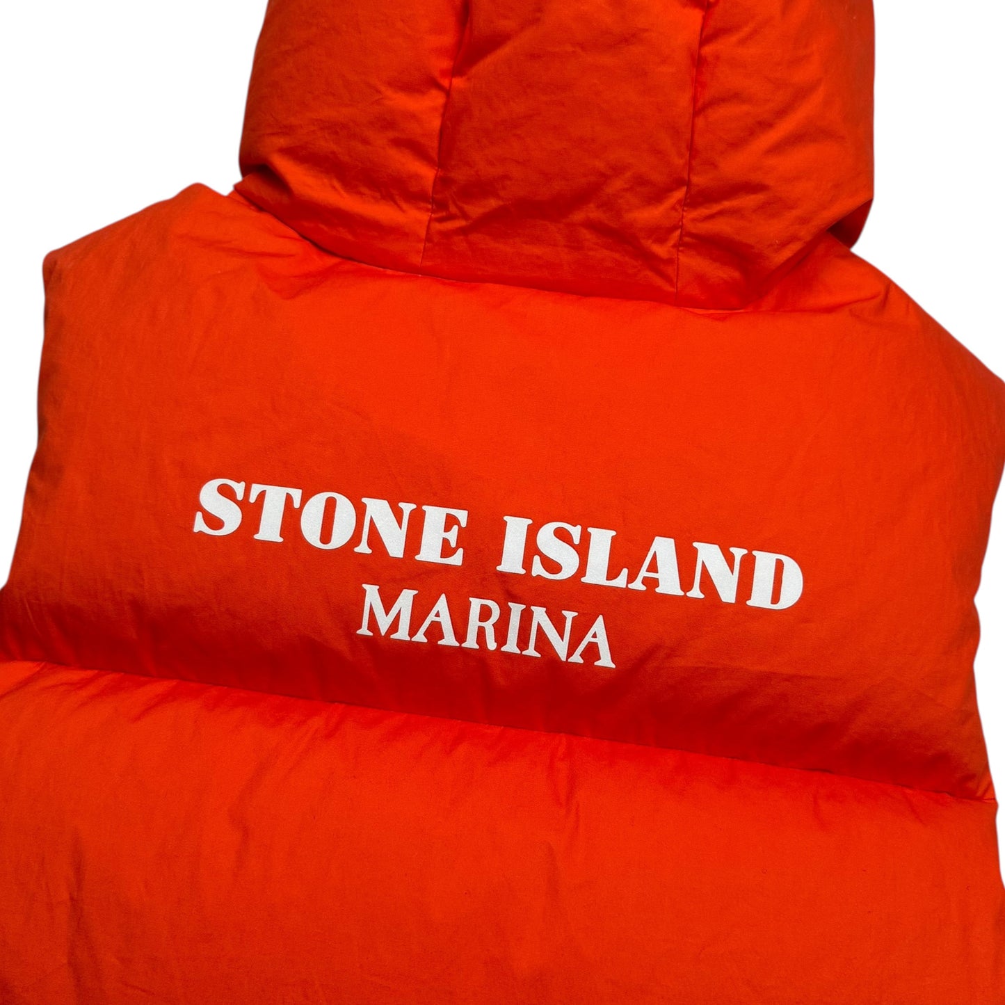 A/W 23 Stone Island Marina Rubber Wax Poplin Down Reflective Puffer Gilet