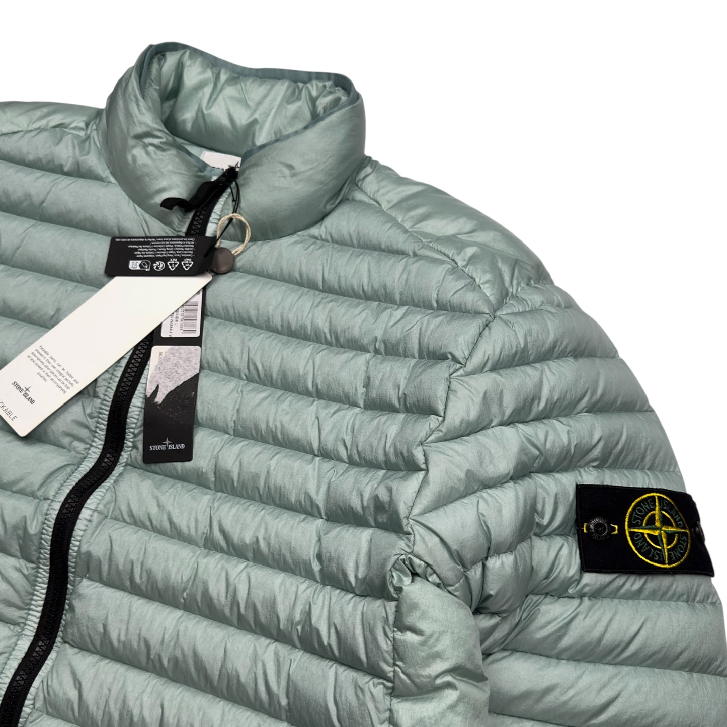 S/S 23 Stone Island Loom Woven Chambers R-Nylon Down TC Puffer Jacket - Light Aqua Green (Copy)
