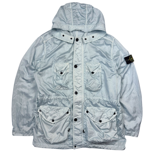 S/S 21 Stone Island Nylon Raso TC Field Jacket - Ice Blue