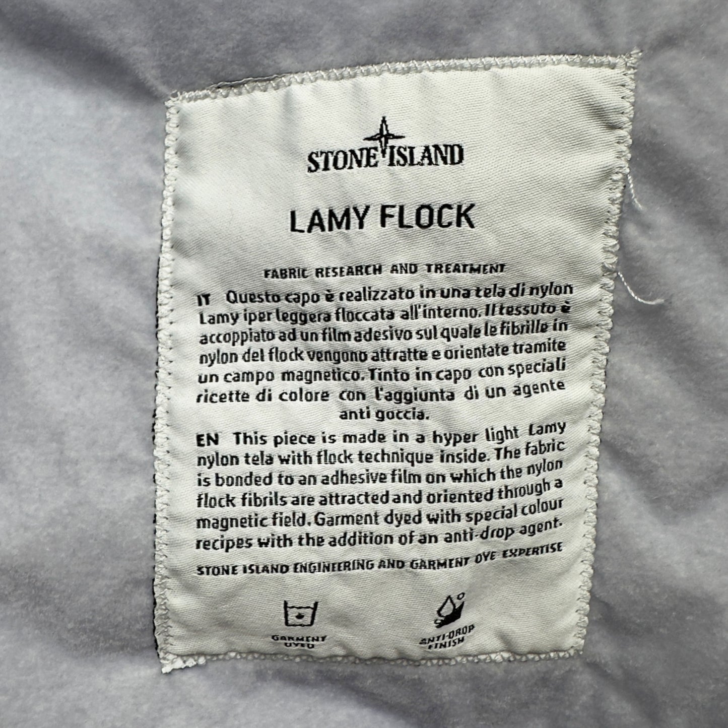 A/W 18 Stone Island Lamy Flock Jacket - White