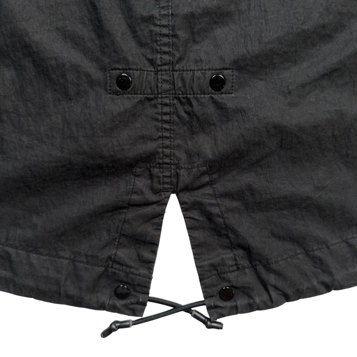 S/S 19 Stone Island 50 Fili Resinata Ghost Parka - Black