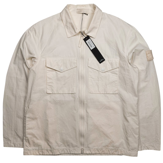 A/W 22 Stone Island O-Ventile Ghost Overshirt - White