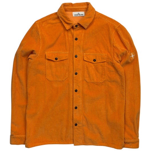 A/W 20 Stone Island Corduroy 2 Pocket Overshirt - Orange