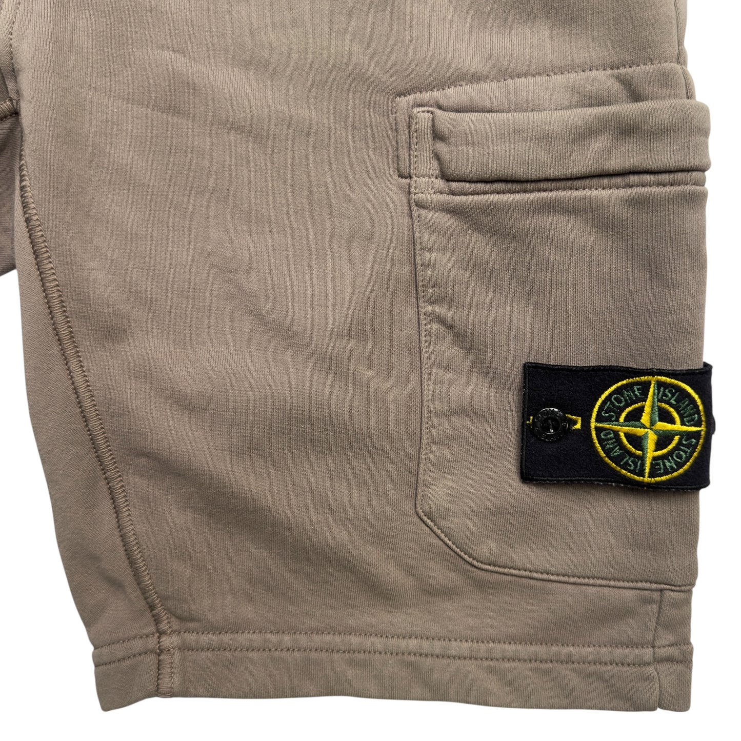 S/S 24 Stone Island Cotton Jersey Cargo Shorts - Dark Beige