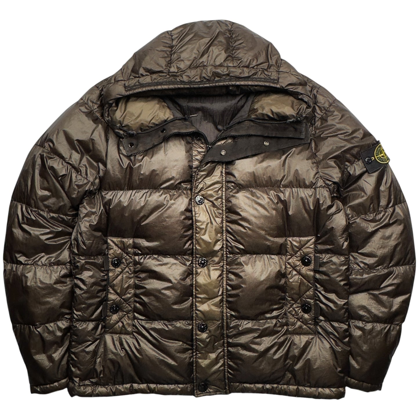 A/W 12 Stone Island Down_26 GR X SQM_N Down Puffer Jacket - Brown