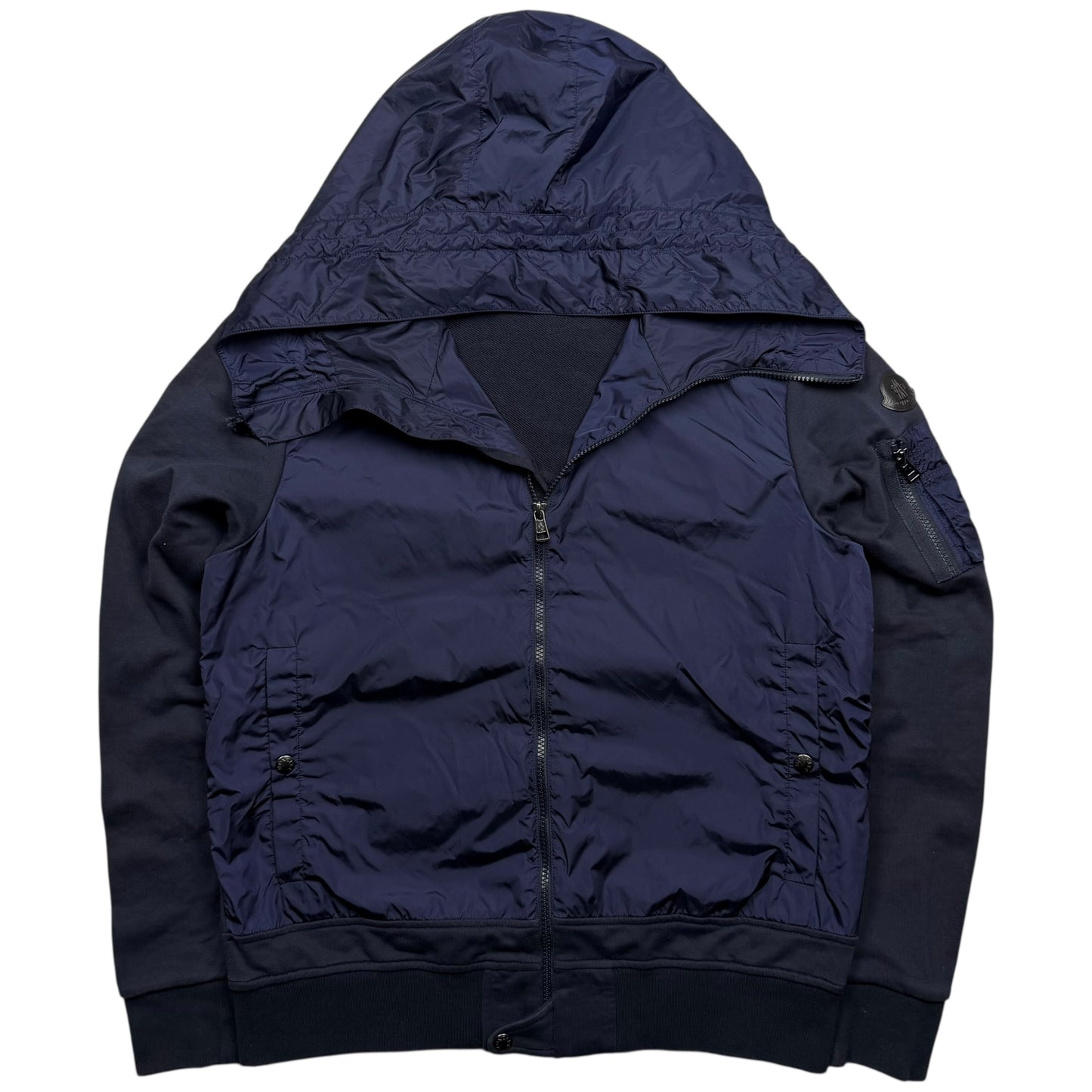 Moncler Maglia Cardigan Hybrid Jacket - Navy