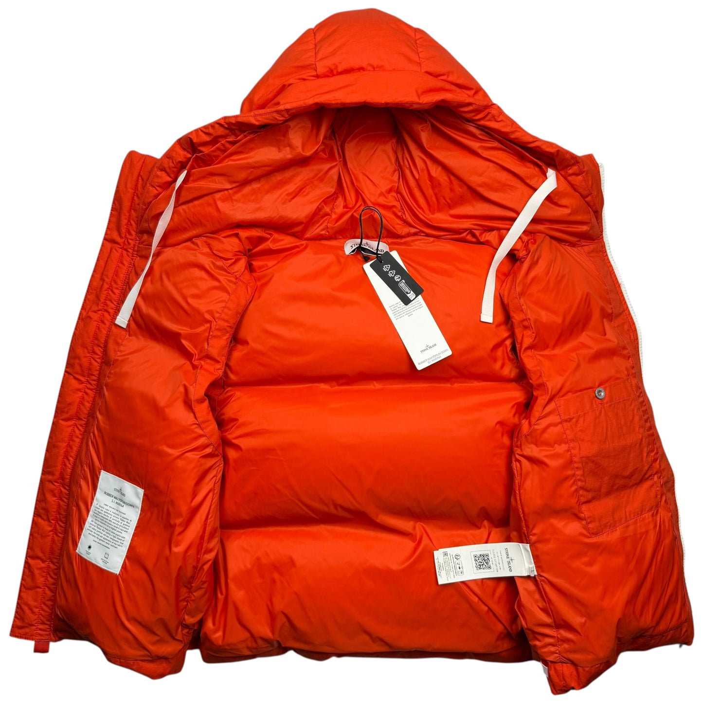 A/W 23 Stone Island Marina Rubber Wax Poplin Down Reflective Puffer Gilet