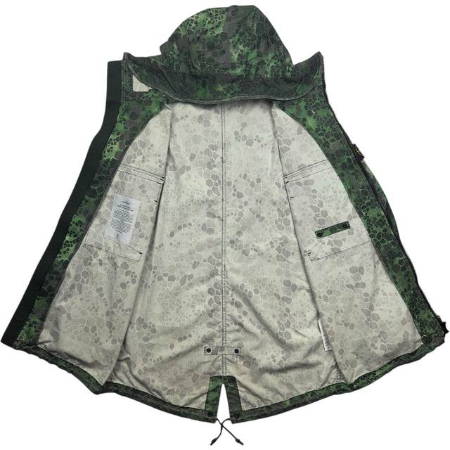 S/S 18 Stone Island Alligator Camo Light Cotton / Nylon Rep Parka