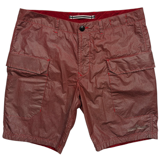 S/S 16 Stone Island Pixel Reflective Shorts - Red