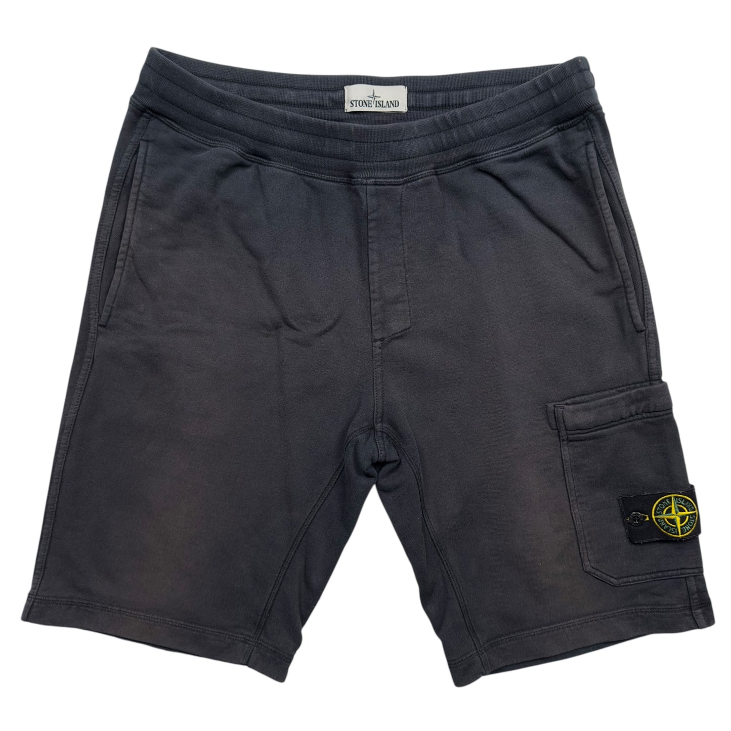 S/S 16 Stone Island Cotton Jersey Cargo Shorts - Navy