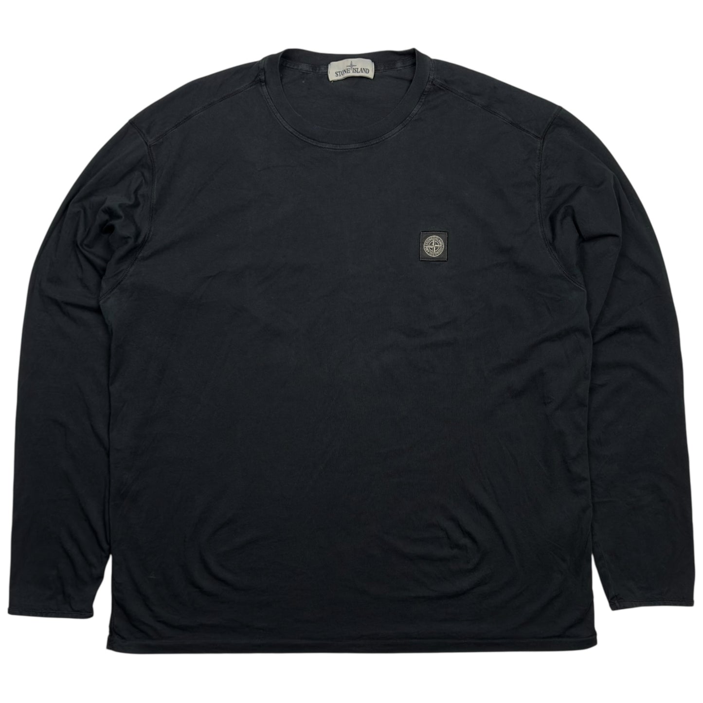 S/S 17 Stone Island Patch Long Sleeve T-Shirt - Black
