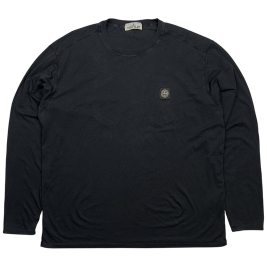 S/S 17 Stone Island Patch Long Sleeve T-Shirt - Black