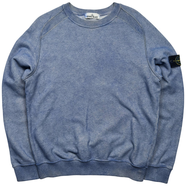 A/W 20 Stone Island Dust Colour Treatment Sweater - Grey/Blue