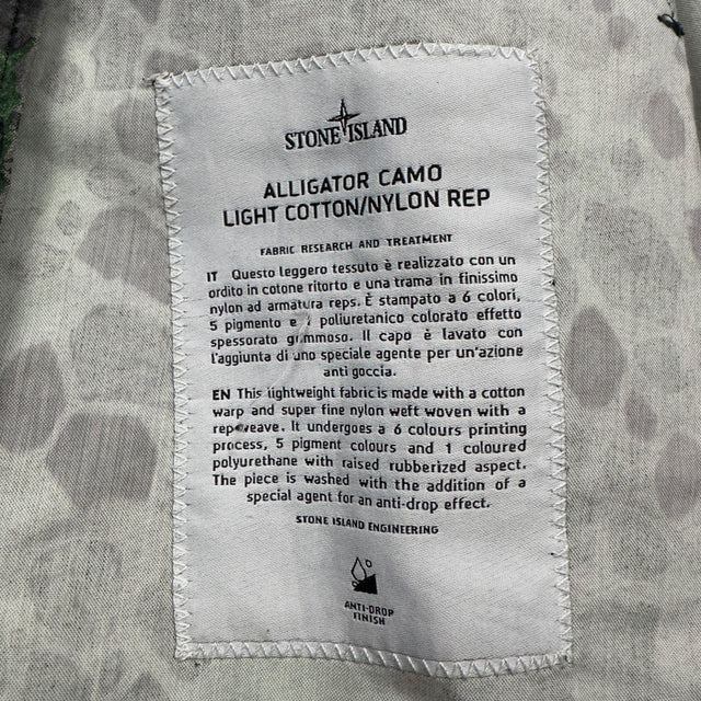 S/S 18 Stone Island Alligator Camo Light Cotton / Nylon Rep Parka