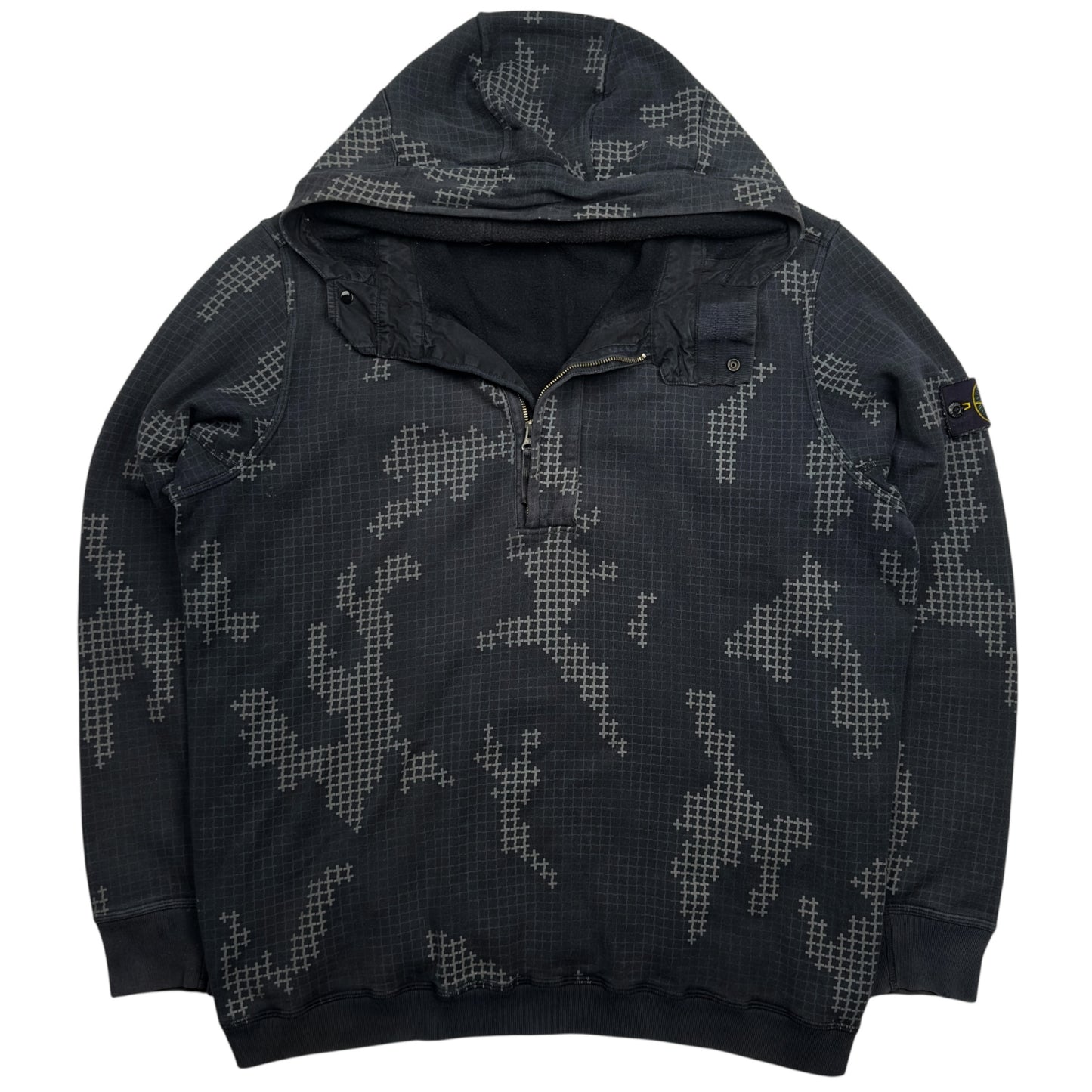 A/W 17 Stone Island Grid Check Camo Hoodie
