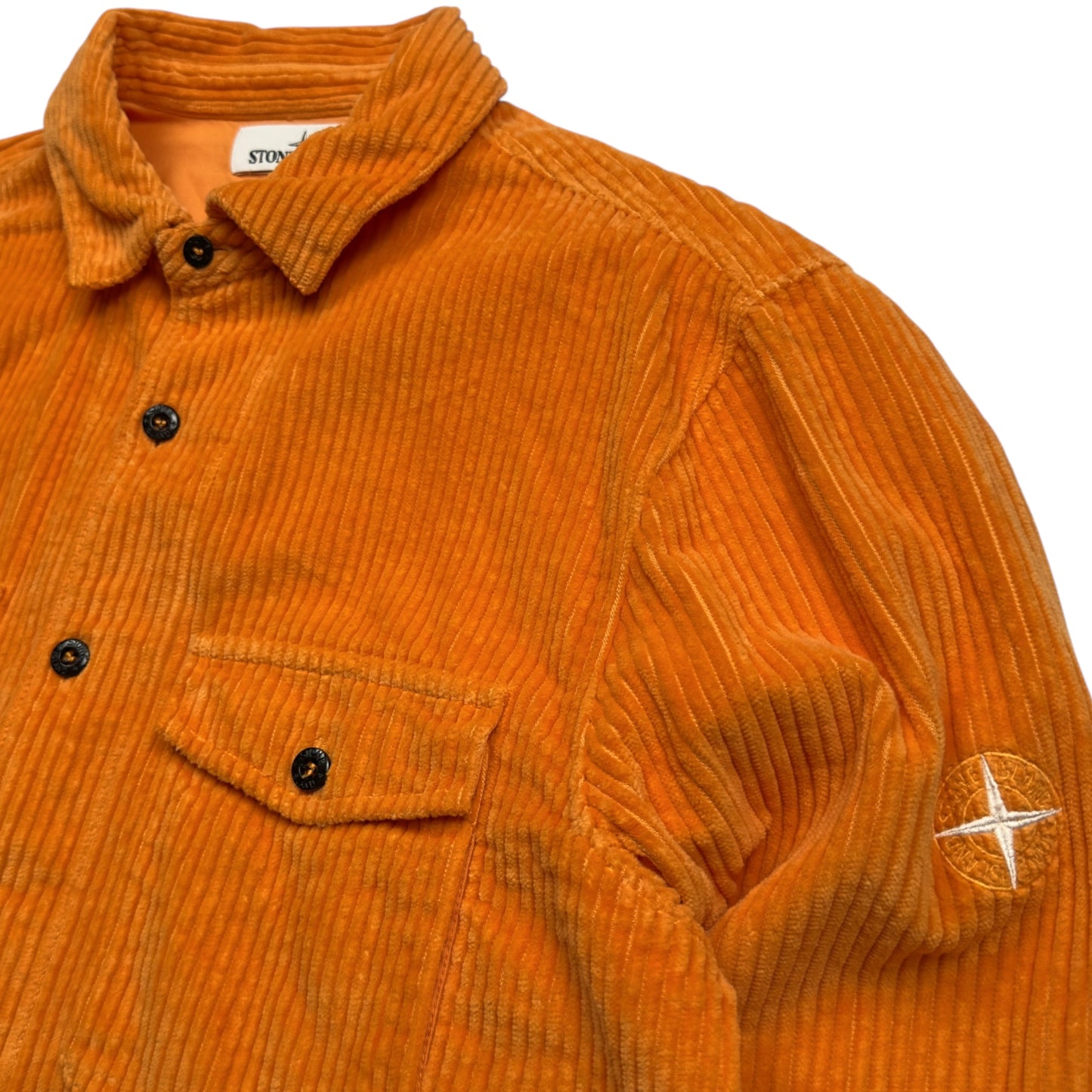 A/W 20 Stone Island Corduroy 2 Pocket Overshirt - Orange