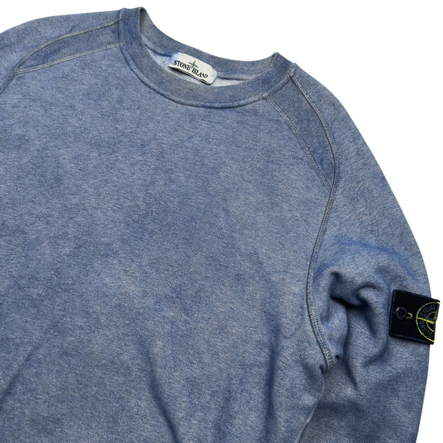 A/W 20 Stone Island Dust Colour Treatment Sweater - Grey/Blue