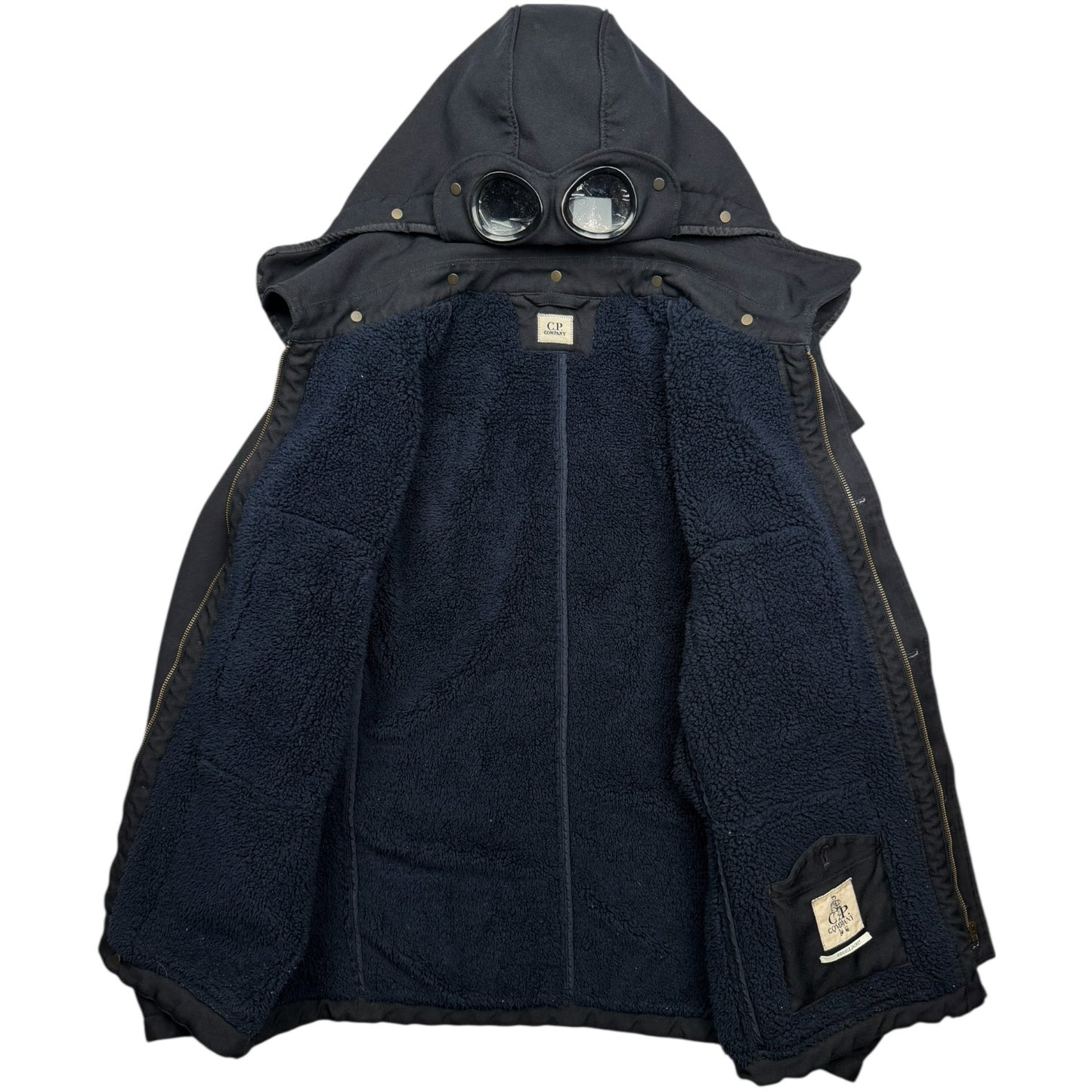 C.P. Company Fleece Lined Goggle Jacket - Black