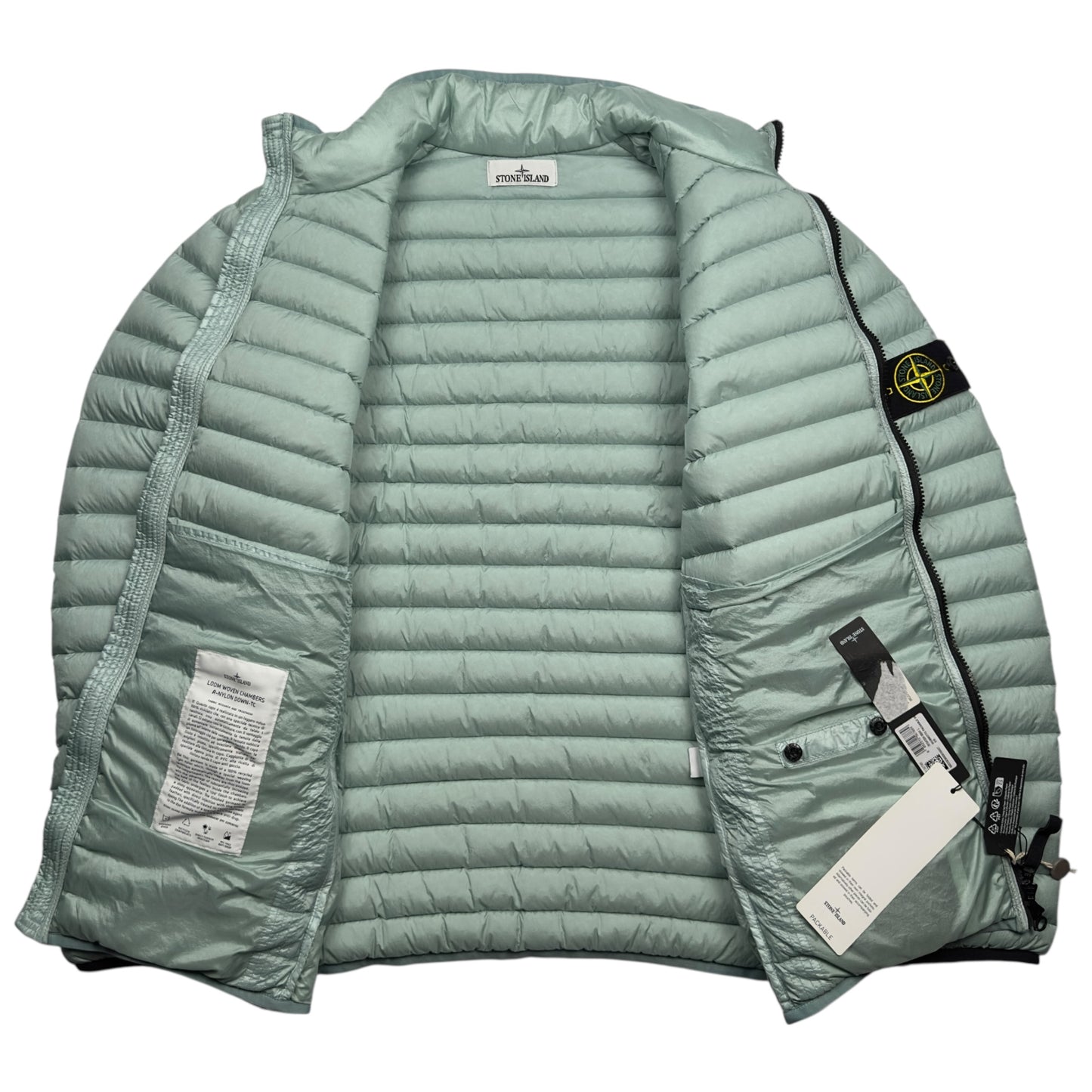 S/S 23 Stone Island Loom Woven Chambers R-Nylon Down TC Puffer Jacket - Light Aqua Green (Copy)