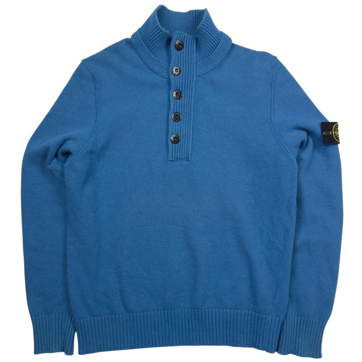 A/W 12 Stone Island Knitted Quarter Zip Sweater - Blue